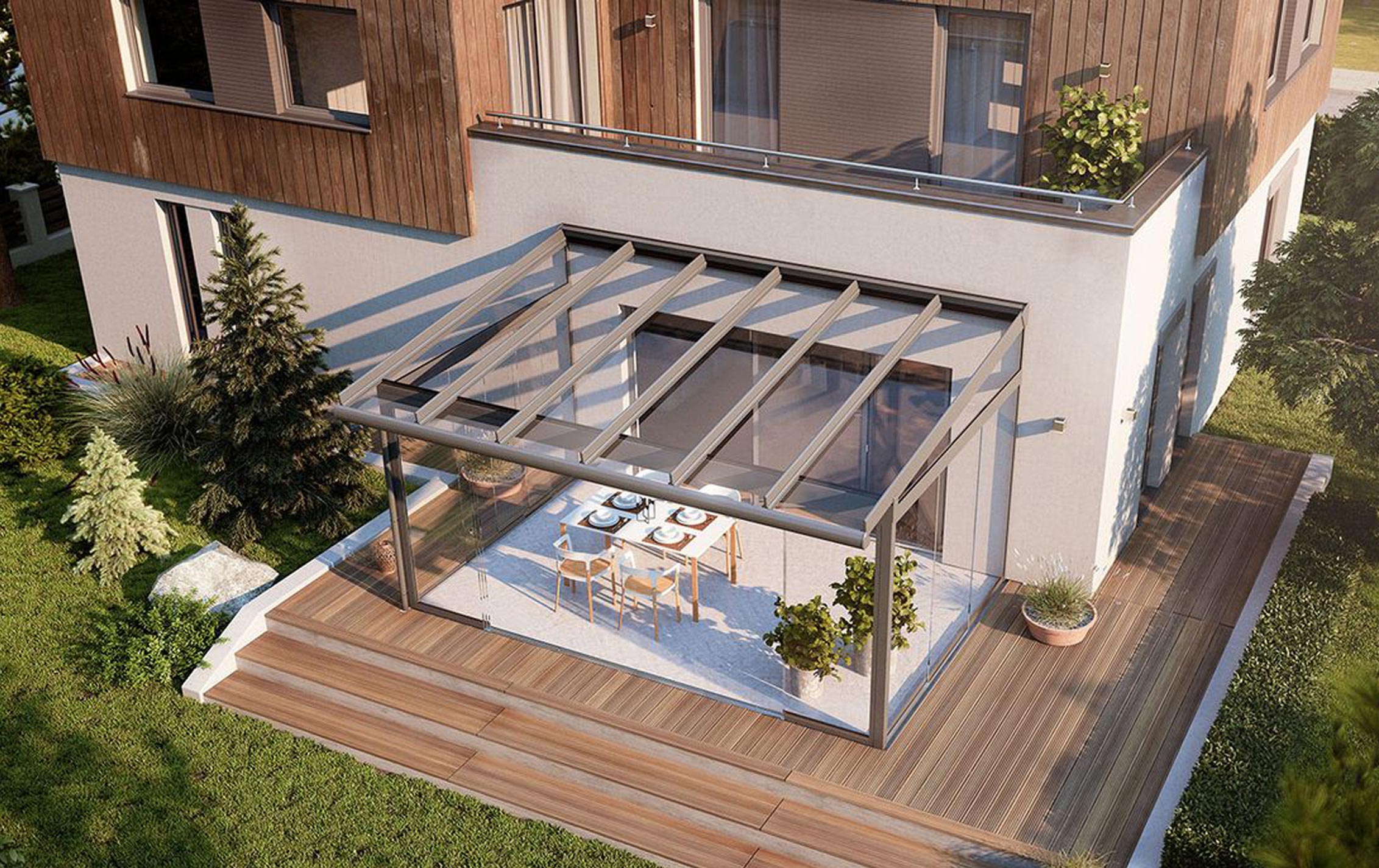 SUNFLEXUK Patio Terrace Glass Roofs Header 