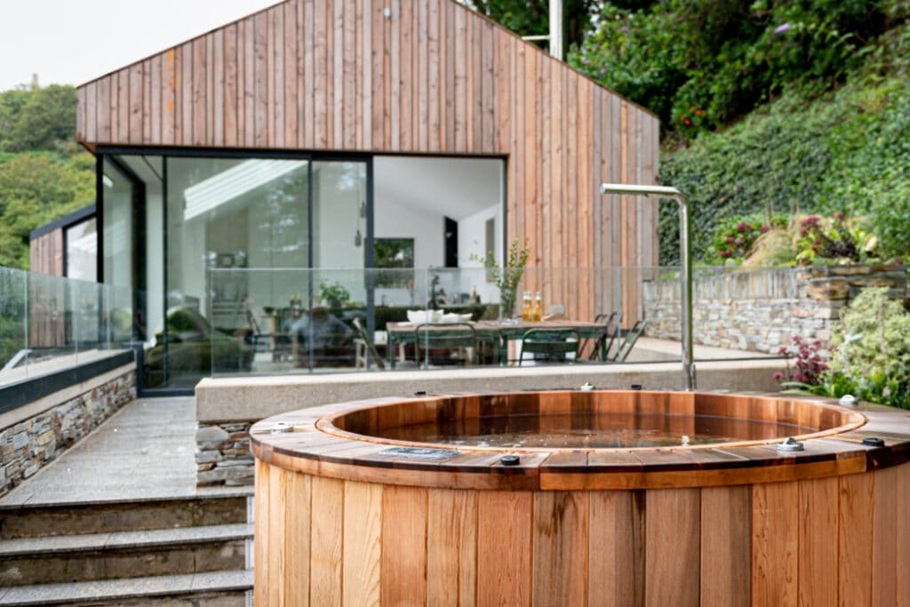 The Barrels comes complete with its own timber hot-tub